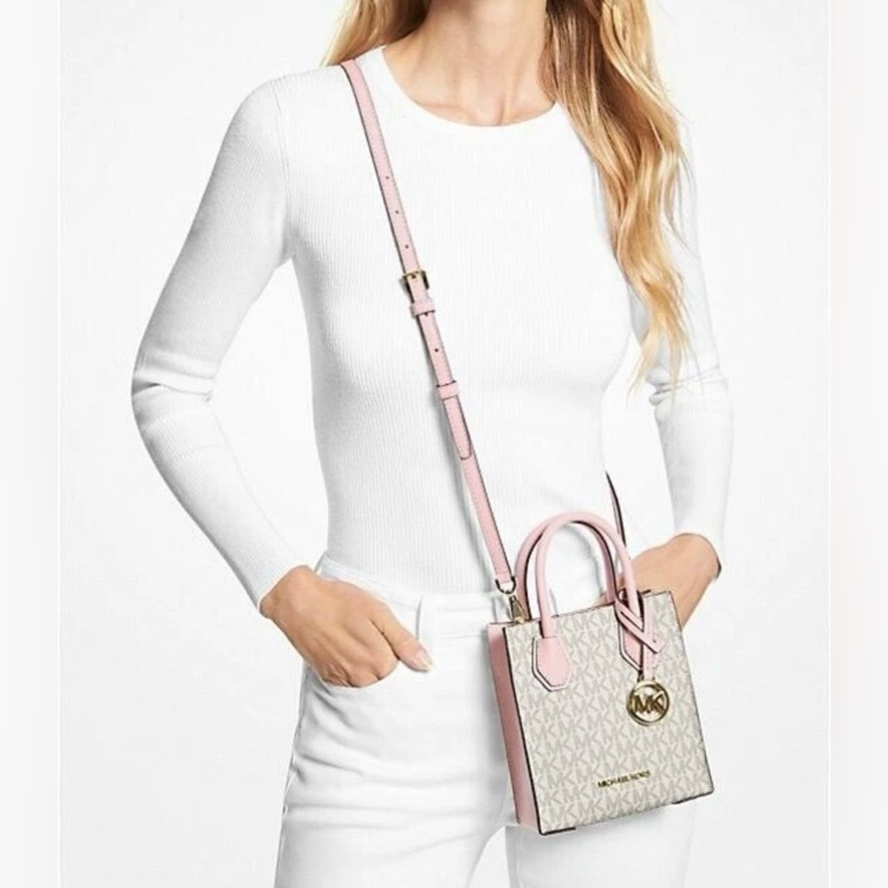 Michael Kors Pink and Cream Mini Bag
